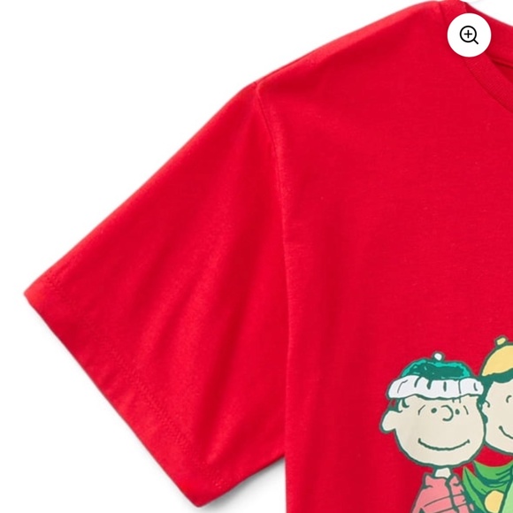 Peanuts Charlie Brown Season Greetings Girls Red Tee Shirt Size 14/16 NWT - Picture 3 of 6